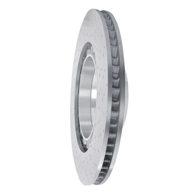 Porsche 911 Brake Rotor (1) - Rear - R1 Concepts - Drilled Carbon Alloy GeoMET - `15-`17